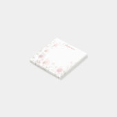 Elegante rosa weiße Blumen-Post-it-Notes Post-it Klebezettel (angewinkelt)