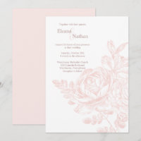 Elegante, rosa, weiße Blumenbraut Hochzeit