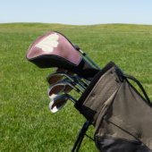 Elegante Rosa White Bride Gown Typografy Wedding Golf Headcover (In SItu)