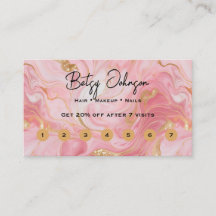 Elegante Rosa White Gold Loyalty Card