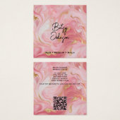 Elegante Rosa White Gold Salon Business Card (Vorne & Hinten)