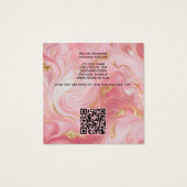 Elegante Rosa White Gold Salon Business Card (Rückseite)