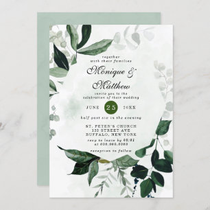 Elegante Rosa White Watercolor Peonies Wedding Inv Einladung