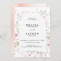 Elegante Rosa Wild-Floral Arch Wedding