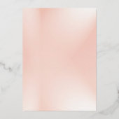 Elegante Rosa Wild Floral Wedding rettet das Datum Folieneinladung (Rückseite)