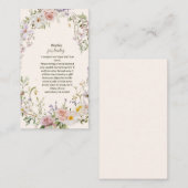 Elegante Rosa Wildblume Bücher für Kinder Begleitkarte (Vorne/Hinten)