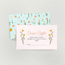 Elegante Rosa Wildblume Girls Baby Diaper Raffle