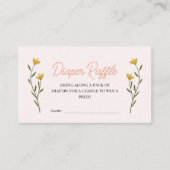 Elegante Rosa Wildblume Girls Baby Diaper Raffle Begleitkarte (Vorderseite)