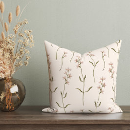 Elegante rosa Wildblume Kissen