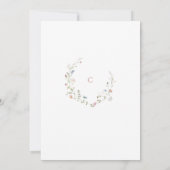Elegante Rosa Wildblume Rustic Boho Abschluss Einladung (Rückseite)