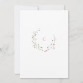 Elegante Rosa Wildblume Rustic Boho Abschluss Einladung (Rückseite)