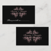 Elegante rosa Wirbel Tischwinde Platzkarte Mini (Vorne/Hinten)