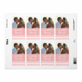 Elegante, rosa Zickzack Musterhochzeit (Vorne)