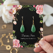 Elegante, rosafarbene, bläserne Ohrhörer-Karten