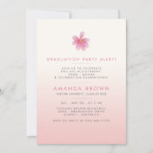 Elegante rosafarbene Blütenschülerparty 2025 Einladung (Vorderseite)