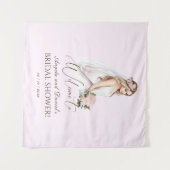 Elegante, rosafarbene Braut als Brautparty Wandteppich (Vorderseite (Horizontal))