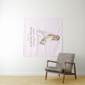 Elegante, rosafarbene Braut als Brautparty Wandteppich (Beispiel (Horizontal))