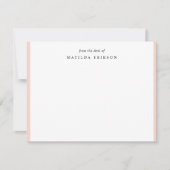 Elegante, rosafarbene Feminine vom Schreibtisch Mitteilungskarte (Vorderseite)