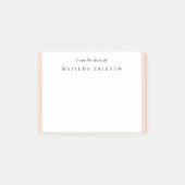 Elegante, rosafarbene Feminine vom Schreibtisch Post-it Klebezettel (Vorderseite)