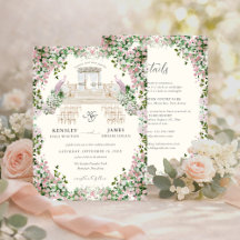 Elegante rosafarbene Gartenhochzeit mit Monogramm