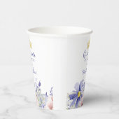 Elegante rosafarbene Lila Blütenkrone Quinceañera Pappbecher (Rechts)