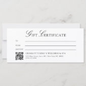 Elegante rosafarbene Marmor-QR-Code-Geschenkkarte (Rückseite)