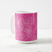 Elegante, rosafarbene Marmortextur abstrakt modern Kaffeetasse (Vorderseite Links)