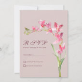 Elegante, rosafarbene Minze, Orchideen-Blume UAWG Einladung (Vorderseite)