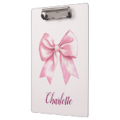 Elegante, rosafarbene, Personalisierte Bezeichnung Klemmbrett (Links)