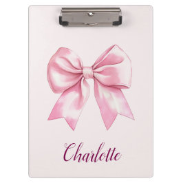 Elegante, rosafarbene, Personalisierte Bezeichnung Klemmbrett