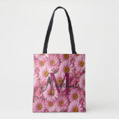 Elegante rosafarbene Rosa Blumen Rosa Gänse Tasche (Vorderseite)