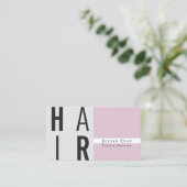 Elegante, rosafarbene, stylische Visitenkarte (Stehend Vorderseite)