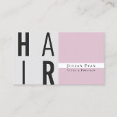 Elegante, rosafarbene, stylische Visitenkarte (Vorderseite)