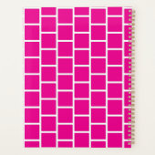 elegante, rosafarbene und monatlich unbedruckte Fa Planer (Rückseite)