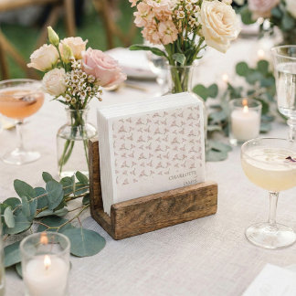 Elegante rosafarbene Wildblumen Minimalistische Ho Serviette