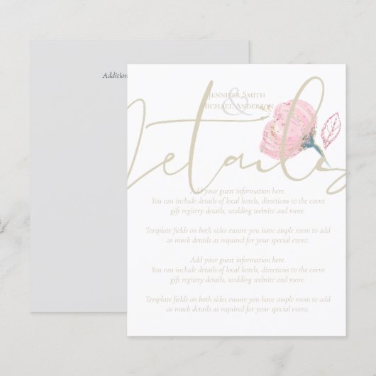 Elegante Rose (Vorne/Hinten)