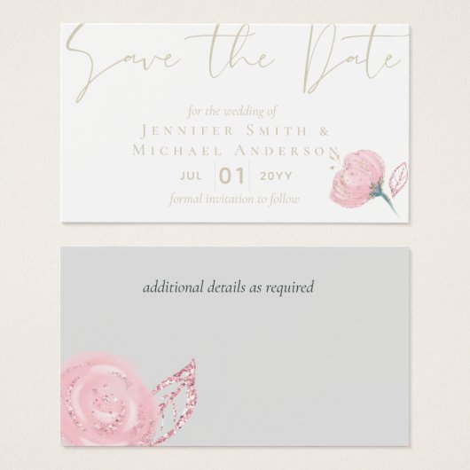 Elegante Rose (Vorne & Hinten)