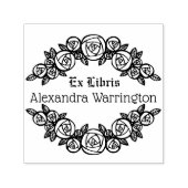 Elegante Rose #1 Round Ex Libris Book Name Permastempel (Design)