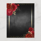 Elegante Rose 50. Geburtstag Save the Date Haushal (Rückseite)