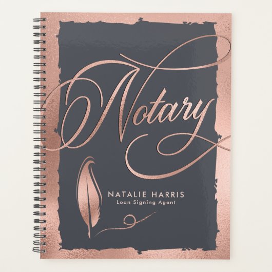 Elegante Rose Agent Planer (Vorderseite)