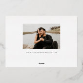 Elegante Rose Ankündigung Datum freihalten (Rückseite)