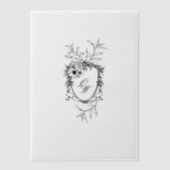 Elegante Rose Antikes Kalligraphisches Monogramm-W Pergament Einladungen (Vorderseite)