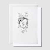 Elegante Rose Antikes Kalligraphisches Monogramm-W Pergament Einladungen (Versetzt)