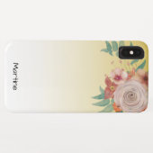 Elegante Rose auf Gelb Case-Mate iPhone Hülle (Rückseite (Horizontal))