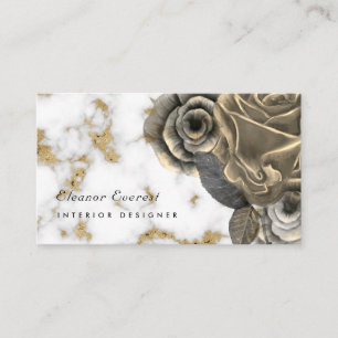 Elegante Rose aus Goldmarmor beruflich Visitenkarte