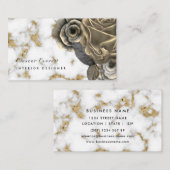 Elegante Rose aus Goldmarmor beruflich Visitenkarte (Vorne/Hinten)