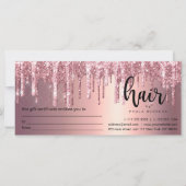 Elegante Rose aus Kupfer Gold Glitzer Tropfen Haar (Rückseite)