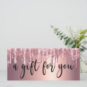 Elegante Rose aus Kupfer Gold Glitzer Tropfen Haar (Stehend Vorderseite)