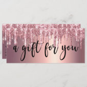 Elegante Rose aus Kupfer Gold Glitzer Tropfen Haar (Vorne/Hinten)