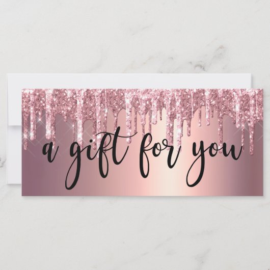 Elegante Rose aus Kupfer Gold Glitzer Tropfen Haar (Vorderseite)